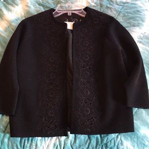 Vintage Thayer black beaded wool cardigan xs/s